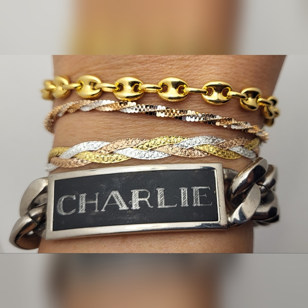 Charlie Stainless ID Bracelet